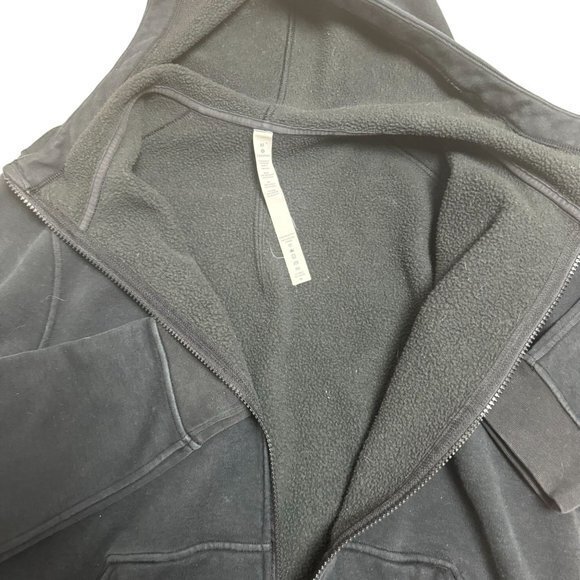 Lululemon Women's Size Medium Black Full Zip Double Zipper Hoodie W/ Pockets - Picture 11 of 12